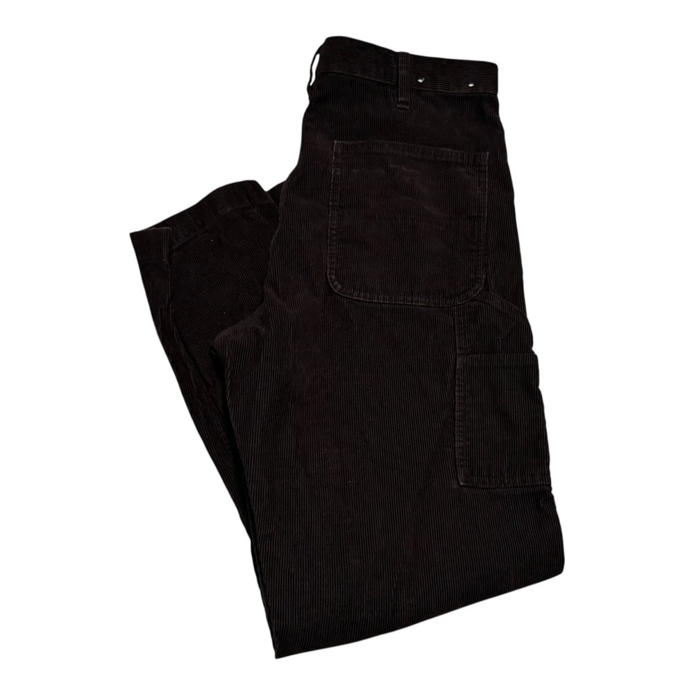 Uniqlo Straight‎ Leg Dark Brown Corduroy Carpenter Pants Men's Small (31x29.25)